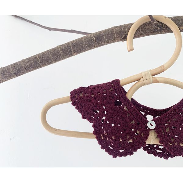 Y-F Baby Girls Two Color Lotus Leaf Collar Hand Crochet Cotton Lace Flower False Collar Accessories