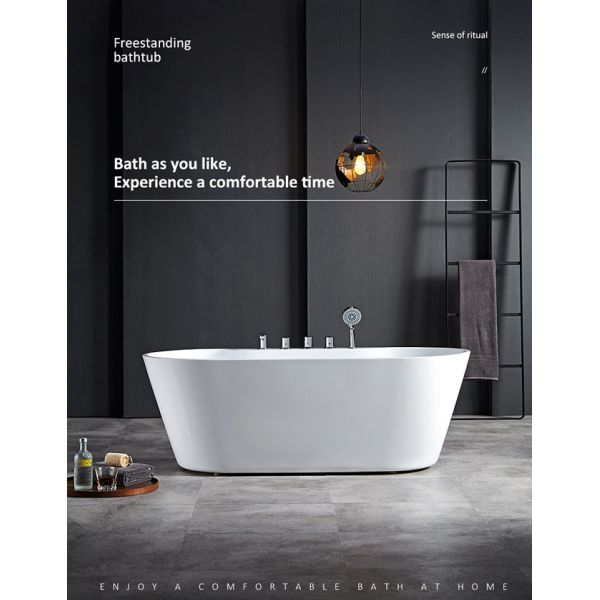 pure acrylic Villa Soaking Freestanding Bathtubs 1500x750x580mm