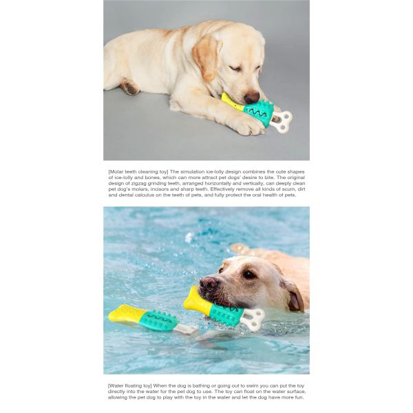 New Design Product Summer Cooling Popsicle-shaped Dog Toothbrush Cooling Molar Stick Dog Pet Chew Toy