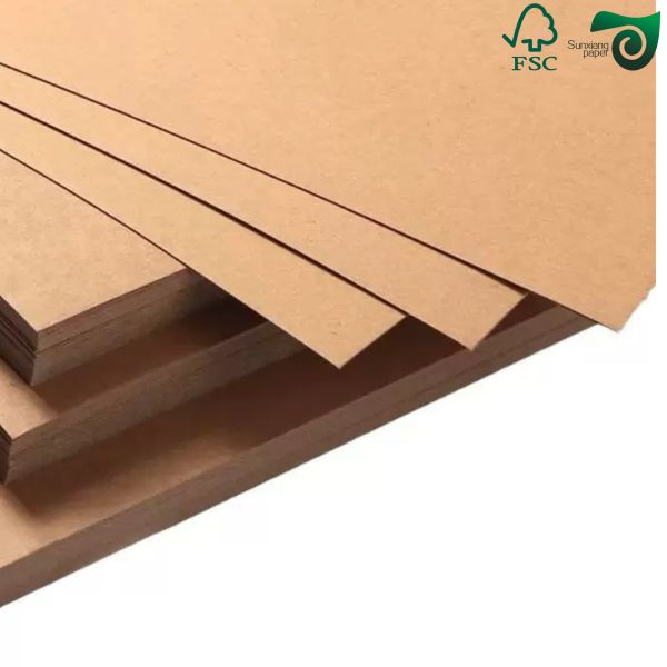 FSC Certified 250gsm Virgin Brown Kraft Wrapping Paper Rolls For Custom Wrapping Boxes