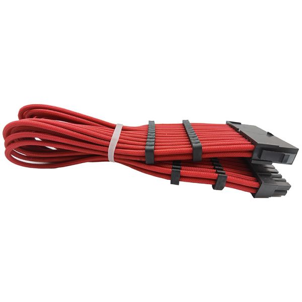 24 Pin Power Supply Sleeved Cables Kit Male To Female ATX 18WAG