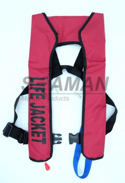 Quality 150N EN / ISO Automatic Inflatable Life Jackets 210D Nylon TPU Single Air Chamber for sale