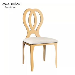 Cheap Rental Fancy Gold Stainless Steel Wedding Chair Infinity Chair Wedding wholesale