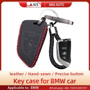 Shock Resistant BMW Leather Car Key Case With Embossed Logo