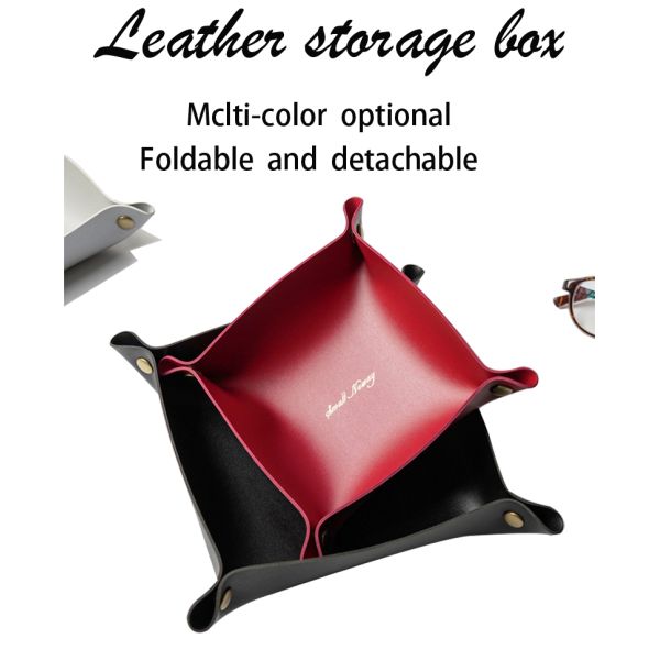 Commercial Buyer E-commerce GLOSSY Multi Purpose Storage Box Containers in PU Leather