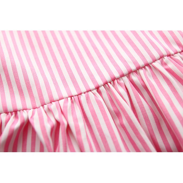 80cm Polyester Summer Children'S Clothing Pink Dress Suit For Baby