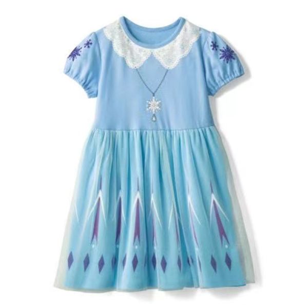Summer Children'S Clothing New Snow White Dresses Baby Girl Cotton Princess Dress