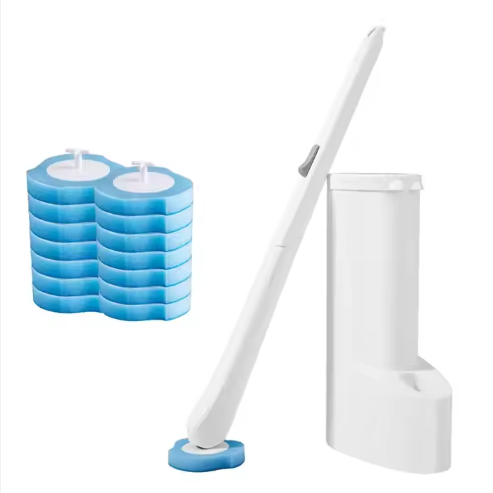 Convenient Hygienic Eco Friendly Disposable Toilet Brush Antibacterial No-Touch Cleaning For Bathroom