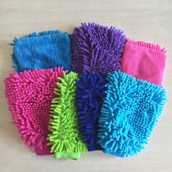 House keeping washing absorb mitt 100% polyester microfiber mitt gloves