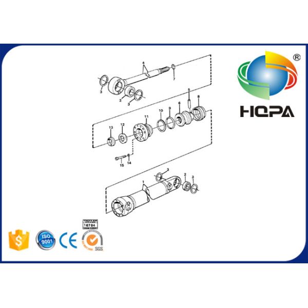 L90 L120 L120B L90B Excavator Seal Kit Steering Cylinder Assy VOE11990050 11990050