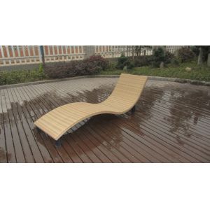 Modern Swimming Pool Waterproof Rattan Sun Lounger With Cushion