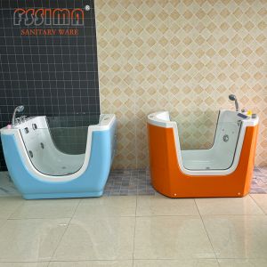 Cheap Indoor Freestanding Air Bubble Bathtub White Color Acrylic Baby Tub wholesale