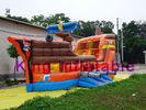 Colorful CE Inflatable Forest Shuttle Bus Dry Slide 0.55mm Plato PVC pirate ship