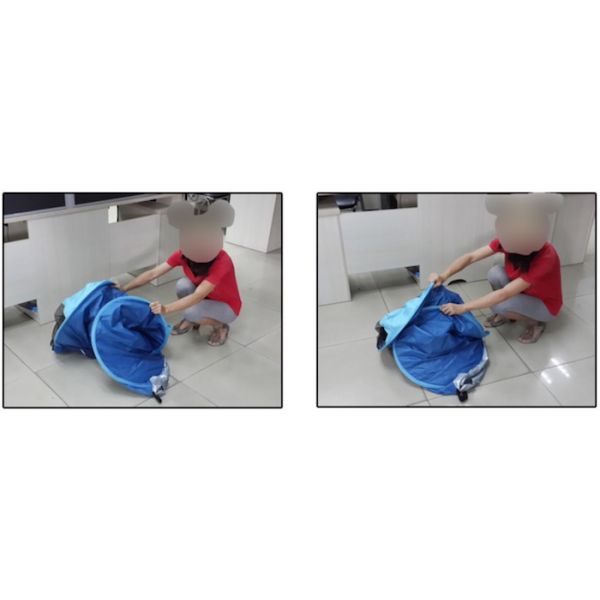 190T Festival Camping Tent Silver Coated Polyester Sunproof Pop Up Canopy 165X200X130cm