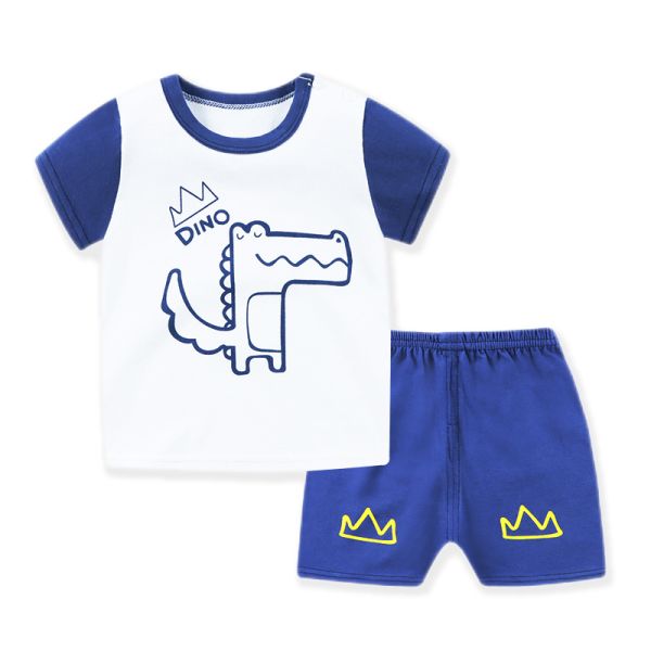 Children's Outfit Sets Short-Sleeved Shorts Cotton Kids Home Wear Suit