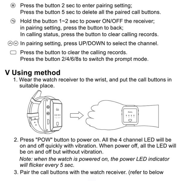 wireless emergency apparatus portable nurse call bell system for disabled or senior nursing centre
