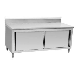Cheap Commercial Stainless Steel Kitchen Cabinets , 50mm Restaurant Stainless Steel Cabinets wholesale