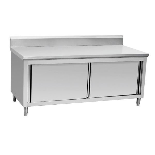 Commercial Stainless Steel Kitchen Cabinets , 50mm Restaurant Stainless Steel
