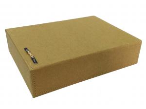 Cheap Yellow Brown Kraft Paper Eyeglass Storage Trays For Storage With Little Mirror wholesale