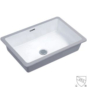 China Washroom Undermount Vanity Sink Bowl White Solid Surface Streamlined on sale