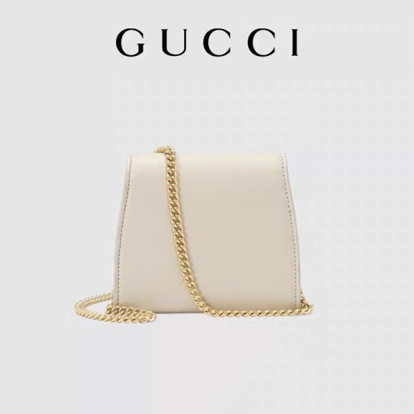 White Leather Custom Branded Bags Medium Blondie Gucci Handbag