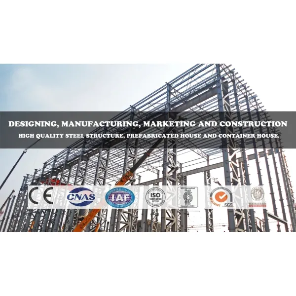 Galvanized Metal Buildings Workshop Steel Structure ISO Certificate
