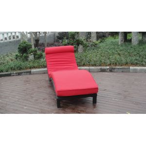 Modern Swimming Pool Waterproof Rattan Sun Lounger With Cushion