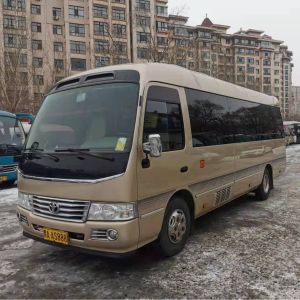 Cheap 120kw Used Mini Bus Toyota Coaster 23 Seater coach wholesale