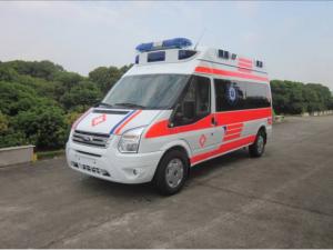 China 9 Seats Ford Transit Ambulance 6 Seater Medi Cal Ambulance Front Rear Drive 4×2 on sale