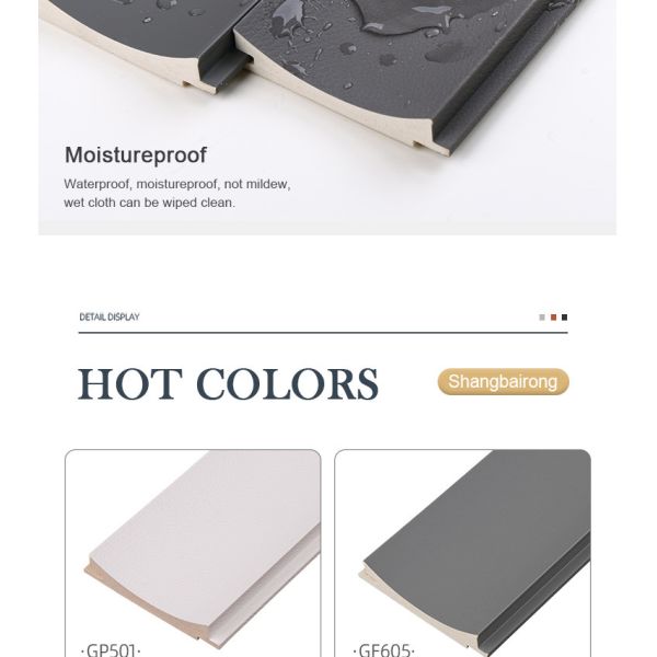 Interior Decoration Environmentally Friendly PVC Moulding Board WPC Grating Panel