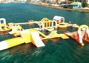 Cheap Funny Forest Inflatable Water Park , Inflatable Water Sports Challenge wholesale