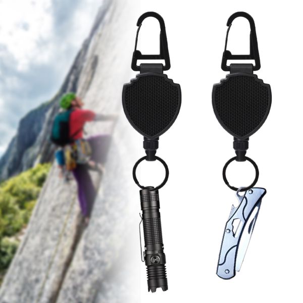 Deyi Badge Reel Heavy Duty Badge Holder Retractable Gear Retractable Cord Black Metal Color