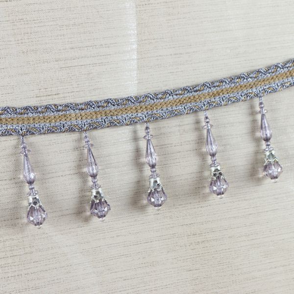 Handmade fashionable chain beads lace tassels fringes for curtain/sofa/pillow decoration