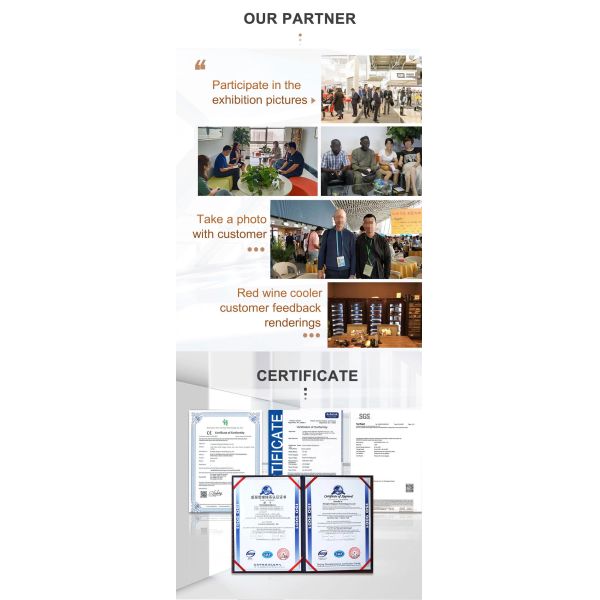 Custom Logo Luxury Smart Compressor Custom Wine Cooler Locking Door