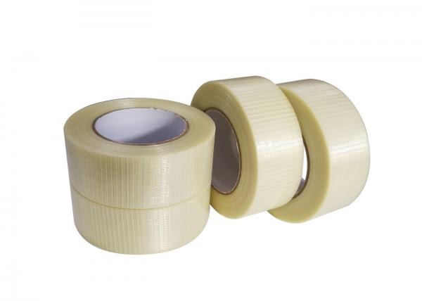 No Residue Transparent Crosslink Mesh Reinforced Filament Tape For Carton Sealing