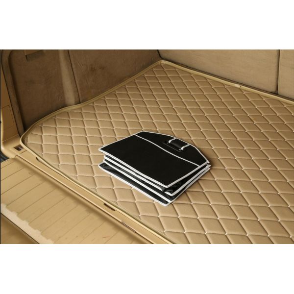 Folding Foldable Car Trunk Organizer Non Woven Material Lightweight Black Color