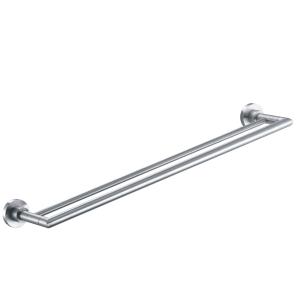 Cheap Wall Mounted Kitchen Towel Rack Bathroom Double Towel Bar SUS304 Polished wholesale