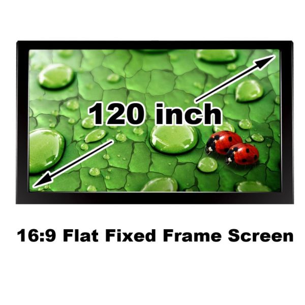 Good Price HD Projection Screen 120 Inch Diagonal Fixed Frame Projector Screen 16:9 Cinema