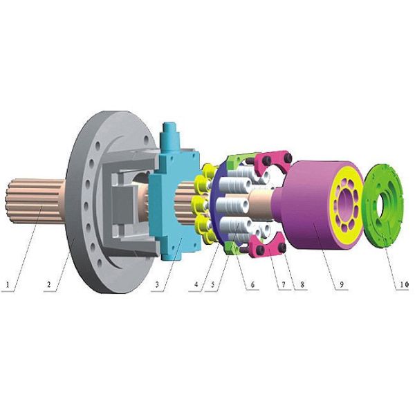 Komatsu HD465 HD785 Hydraulic Pump Spare Parts With Positive Displacement