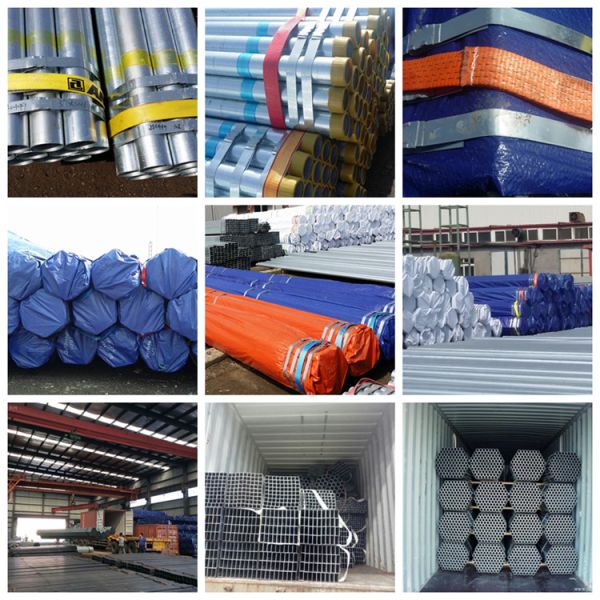 Construction material ASTM A53 schedule 40 galvanized steel pipe,GI steel tubes Zn coating 60-400g/m2 with high quality