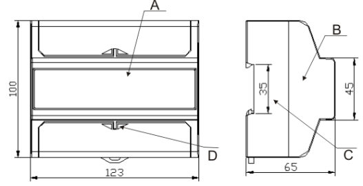 New Design Three Phase Din Rail Digital Electric Kwh Meter Rs485