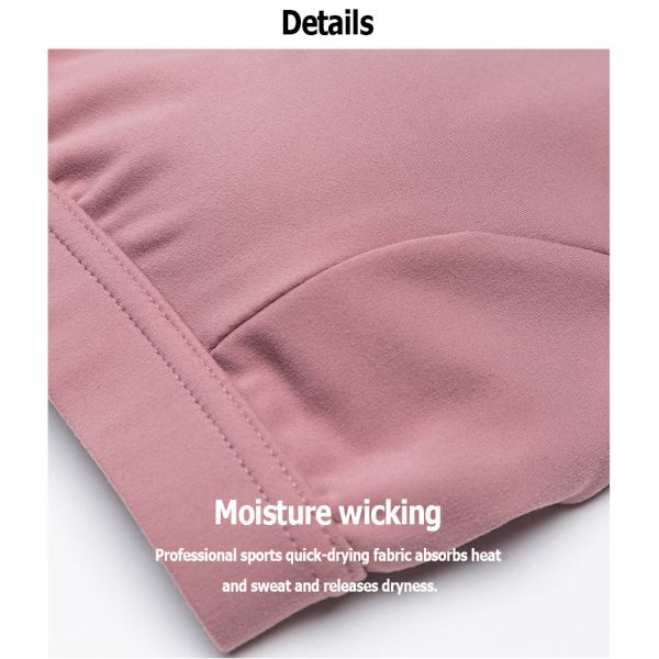 Removable Padded Womens Sports Bra Naked Feel Gathered Without Steel Ring