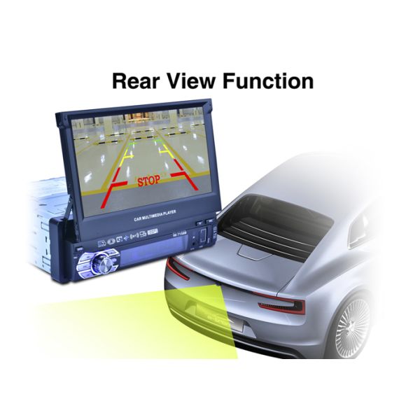 Black 7 Inch Dvd Car Stereo Reakosound Rear View Camera Radio Mp5 Player Auto