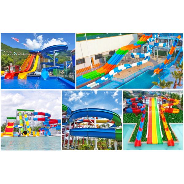 Multi-Lane Mat Racer Water Slide for Water Park