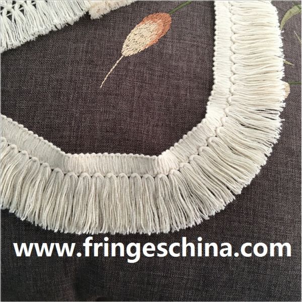 Handmade chainette custom polyester chain tassels fringes brush for curtain decoration