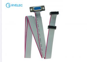 China Female 10 Pin Flat Ribbon Cable Assembly With 2.54mm IDC Connector Pitch on sale