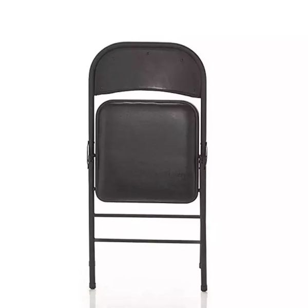 Antirust Outdoor PU Leather Metal Frame Folding Chair 240 Pounds Weight