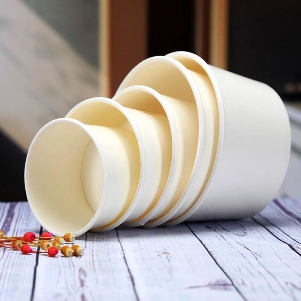 Disposable High Quality Factory Price Soup Container Liquid Resistant Single PE 23oz White Disposable Bowls