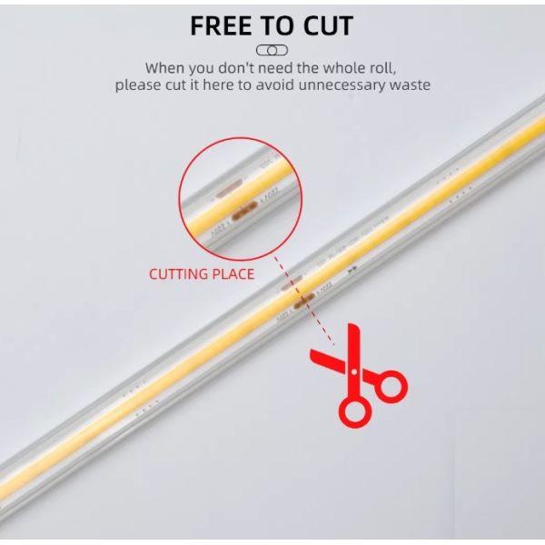 288leds high voltage 110V 220V flexible COB led strip light 2700K 3000K 4000K 6000K