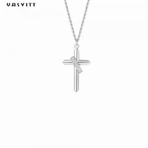 Cheap 0.5M 1.92 Gram Sterling Silver Necklace Chains 24k Nickel Free Cross Chain Necklace wholesale